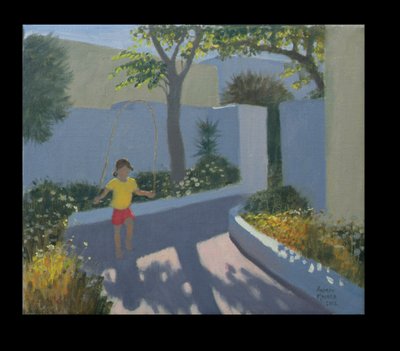 Girl Skipping, Santorini by Andrew Macara